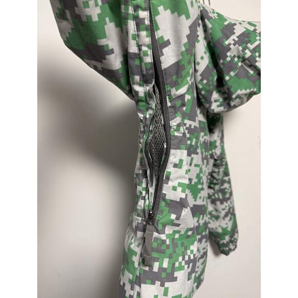 Burton Jacket Boys Large Green Gray Digital Camo Modem Hooded Snowboard Ski - Picture 7 of 16